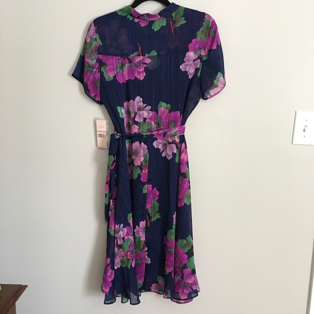 ❌SOLD❌NWT Nanette Lepore floral navy sheer dress - Picture 4 of 8